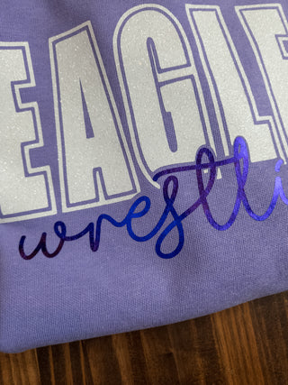 Eagles Wrestling Dyed Violet Crewneck Sweatshirt