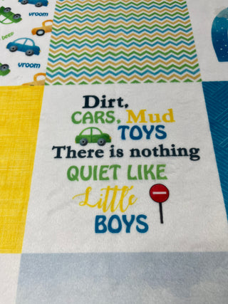 Boys, Cars & Rainbows Minky Blanket *Choose Size & Backing *Can Add Custom Embroidery