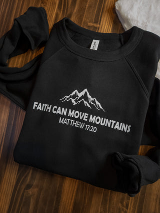 XL Faith Can Move Mountains Crewneck Sweatshirt