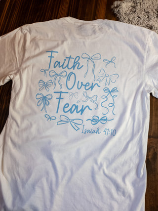 Faith Over Fear Dyed White Tee
