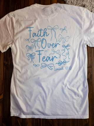 Faith Over Fear Dyed White Tee