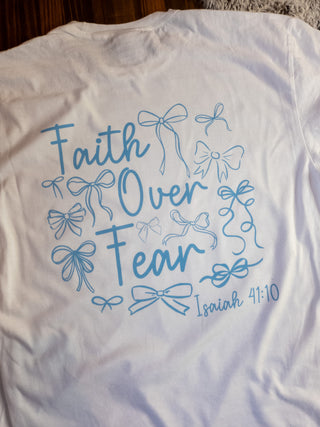 Faith Over Fear Dyed White Tee
