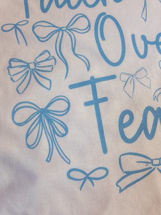 Faith Over Fear Dyed White Tee