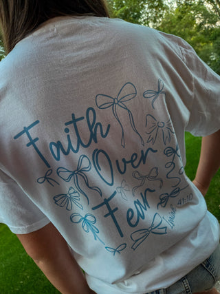 Faith Over Fear Dyed White Tee