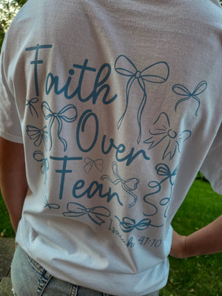Faith Over Fear Dyed White Tee