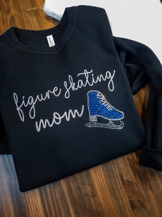 XL Figure Skating Mom Rhinestone Crewneck Sweatshirt