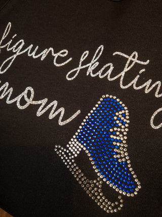 XL Figure Skating Mom Rhinestone Crewneck Sweatshirt