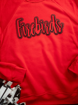 Firebirds Sparkle and Puff Red Crewneck Sweatshirt