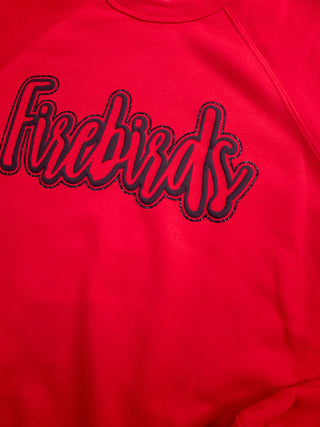 Firebirds Sparkle and Puff Red Crewneck Sweatshirt