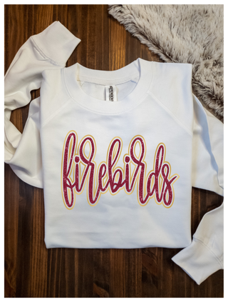 Firebirds Sparkle and Puff French Terry Crewneck Sweatshirt