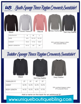 Sponge Fleece Raglan Crewneck Sweatshirt