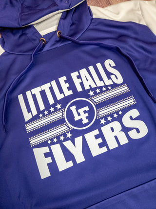 Little Falls Flyers Purple Rhinestone Momentum Hoodie