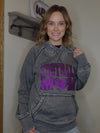 Football Mom Fleece Hoodie - Purple Sparkle