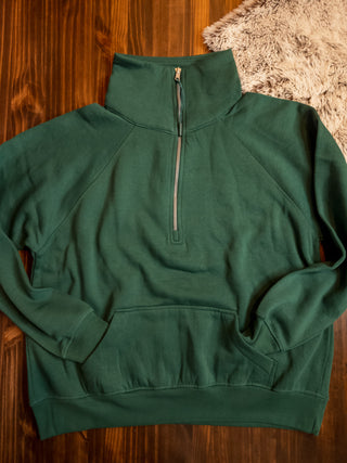 Ladies Relaxed Half Zip Pullover