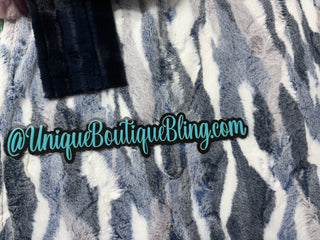 Frosted Navy Blue Himalayan Blankets *Choose Size & Backing