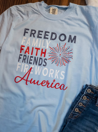 American Freedom Chambray Dyed Tee