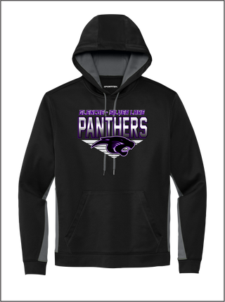 Panthers Mascot Colorblock Hooded Sweatshirt