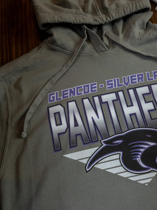 Panthers Mascot Pewter Beach Wash Hooded Sweatshirt