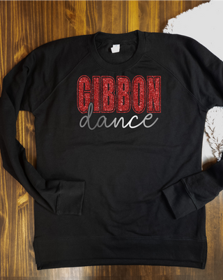 Gibbon Dance Ladies Black Elevated Crewneck