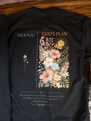 God's Plan Black Beach Wash Tee