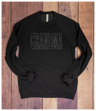Grandma Gray Block Black Crewneck Sweatshirt