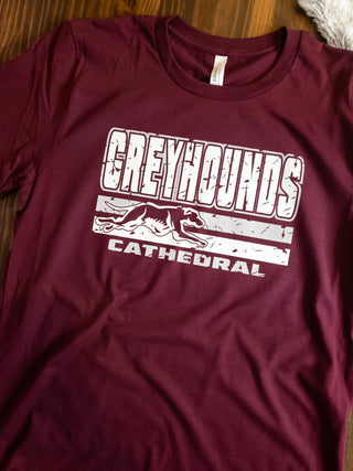 Cathedral Greyhounds Maroon Tee