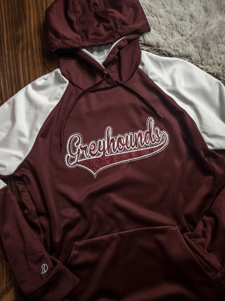 Greyhounds Maroon Rhinestone Momentum Hoodie