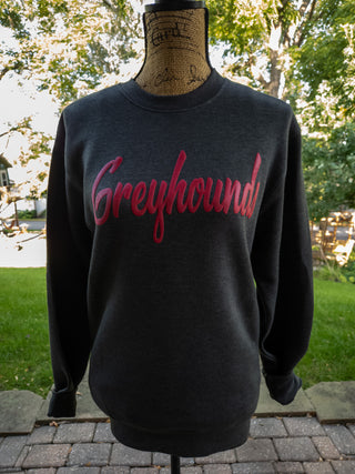 Greyhounds Puff Charcoal Plush Crewneck Sweatshirt