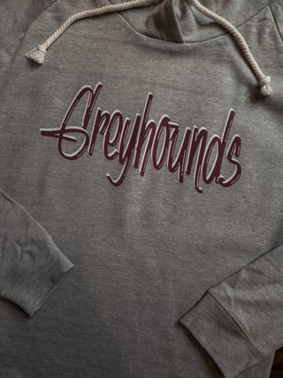 Greyhounds Corded Drawstring Lightweight Hoodie - Ladies Fit