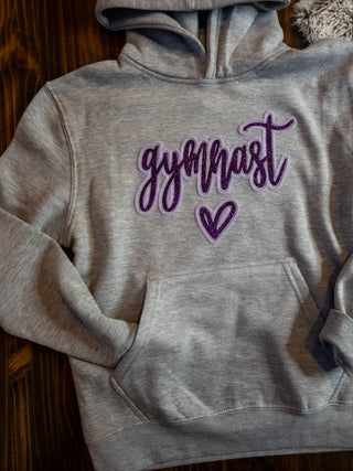 Gymnast Sparkle & Puff Plush Gray Sweatshirt - More Options