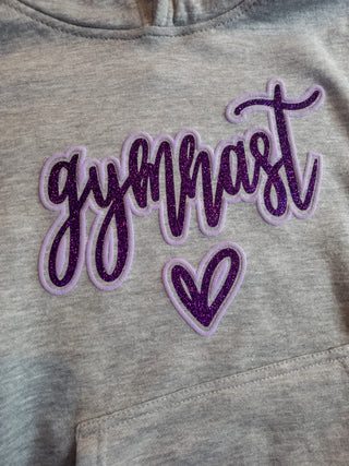Gymnast Sparkle & Puff Plush Gray Sweatshirt - More Options