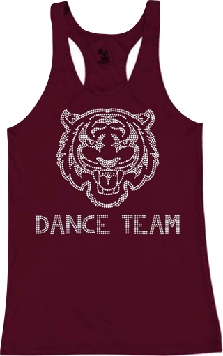 Tigers Dance Team Rhinestone Core Performance Tank
