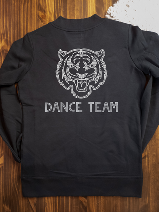 Tigers Dance Team Rhinestone Black French Terry Bomber Zip-Up