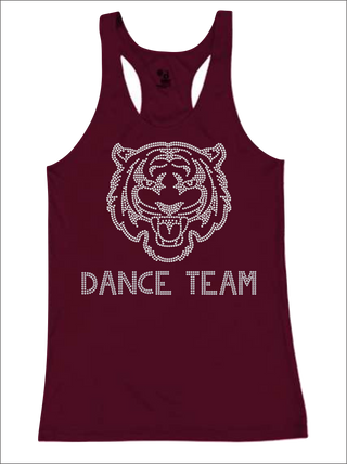 Tigers Dance Team Rhinestone Core Performance Tank