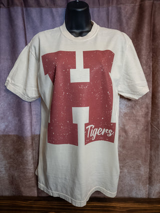 H Tigers University Dyed Tee - Maroon Print