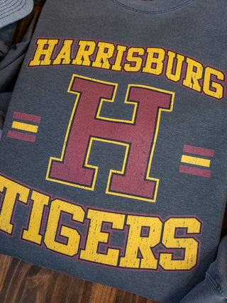 Harrisburg Tigers Dyed Pepper Crewneck Sweatshirt