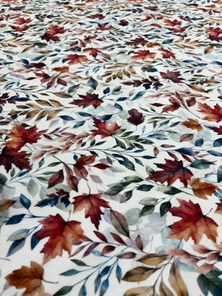 Fall Colorful Leaves Cuddle Minky Blanket *Choose Minky Backing & Size