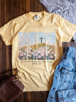 He Has Risen Butter Dyed Top