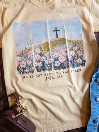 He Has Risen Butter Dyed Top