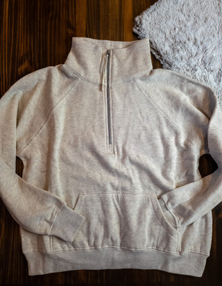 Ladies Relaxed Half Zip Pullover
