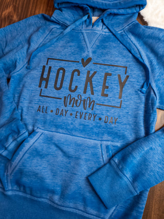 Hockey Mom Blue Fleece Hoodie