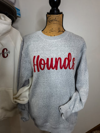 Hounds Pep Rally Ribbed Crewneck Sweatshirt - Salt & Pepper