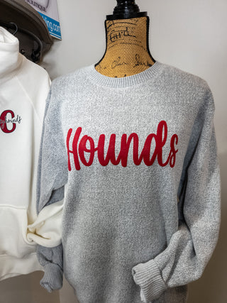 Hounds Pep Rally Ribbed Crewneck Sweatshirt - Salt & Pepper
