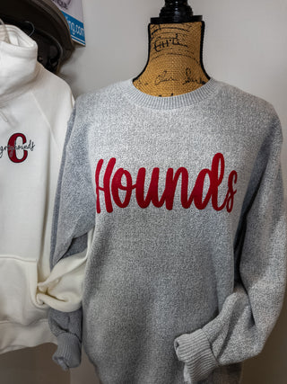Hounds Pep Rally Ribbed Crewneck Sweatshirt - Salt & Pepper