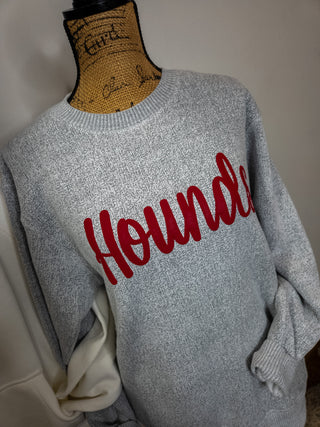 Hounds Pep Rally Ribbed Crewneck Sweatshirt - Salt & Pepper
