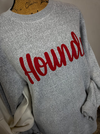 Hounds Pep Rally Ribbed Crewneck Sweatshirt - Salt & Pepper