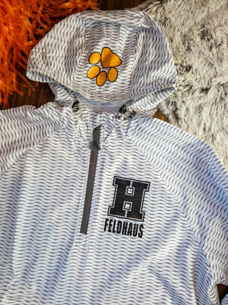 Howard Tigers White Range Packable Pullover