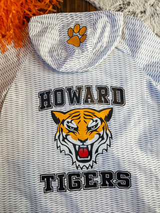 Howard Tigers White Range Packable Pullover
