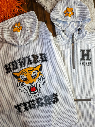 Howard Tigers White Range Packable Pullover