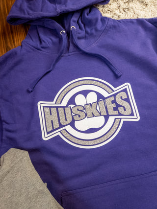 Huskies Purple Hooded Sweatshirt